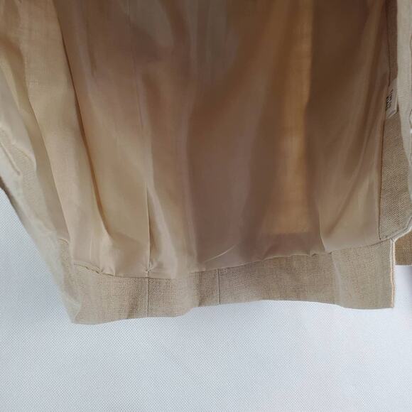 DS by Debbie Shuchat Cream Linen Blazer Sz 2 Lined Jacket Casual Office Neutral - Picture 9 of 10